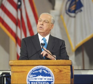 Mayor Thomas Menino on Tuesday night.
